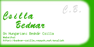 csilla bednar business card